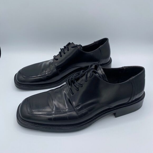 Men’s Dress Shoes Black Leather Size 10 Work Office Wedding main image 9